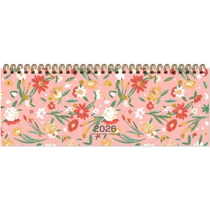 Keskin Color Keskin 2026-AJ-65 12*33,5 Spr.haftalık Masa Ajandası-Çiçek