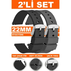 Huawei Watch Gt Gt2 Gt3 Gt4 Gt5 Pro 46mm Xiaomi Redmi Watch 5 Active-Lite Saat Uyumlu 22mm Silikon Saat Kordonu Kayışı TB1