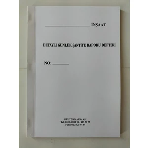 Kültür Matbaası Detaylı Günlük Şantiye Rapor Defteri