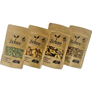 Fit 4'lü Avantaj Paketi - 150 gr Çiğ Kabak Çekirdeği Içi + 150 gr Çiğ Badem Içi + 150 gr Çiğ Fındık Içi + 150 gr Ceviz Içi