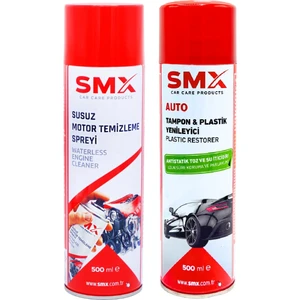 Susuz Motor Temizleme Spreyi 500 ml + Tampon & Plastik Yenileyici 500 ml
