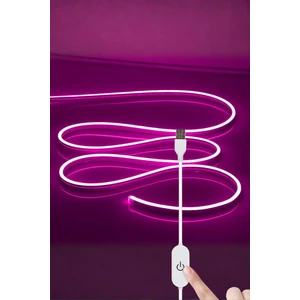 Ema Dükkan 5V USB Neon LED Şerit 5 Metre Mor | Silikonlu Su Geçirmez Esnek Aydınlatma