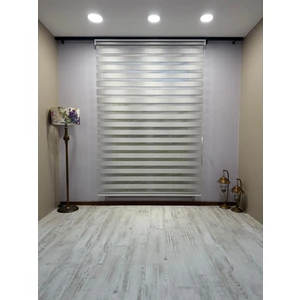 Donatti Perde Açık Gri Işık Geçirmez Zebra Stor Perde - Karartma Özellikli, Yüksek Kalite Kumaş