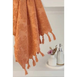 Otantik Saçaklı Kiremit El Havlusu 50X85 cm - %100 Pamuk - Yumuşak ve Su Emici