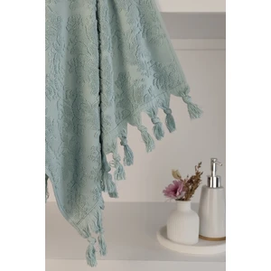Otantik Saçaklı El Havlusu - Mint