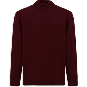 Regular Fit Bato Yaka Fermuarlı Trıko Kazak