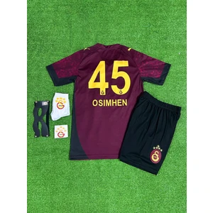 Legent Lady G,á,l,atā.sã,r,ãy 2025/26 Yeni Sezon Deplasman Vì'c.t'o.r O,sì.m.h,e,n, Çocuk Forması + Maske 5'liset (Bordo)