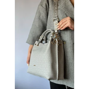 Just Polo Kadın Örgülü 4 Bölmeli Omuz Çantası ve El Çantası 2180-GD