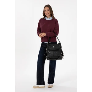 U.S. Polo Assn. Kadın Siyah Yumuşak Sırt Ve Kol Çantası 50317804-VR046