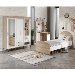 Ildır Çocuk Odası Takımı Tamamı Mdf Flora Beyaz Aynalı