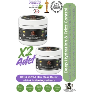 Multi Natural 2`li Set Yıpranmış Saçlar için Yoğun Bakım Multi-Repair Yıpranma Karşıtı Uzatma ,Işıltı,Güç ve Canlılık Hissi  Saç Maskesi 4 Güçlü Etki 2x 300 ml
