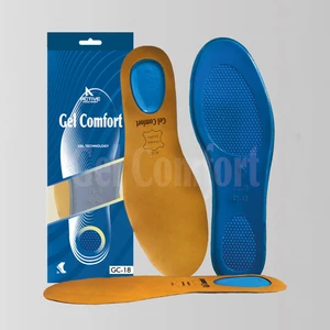 GelComfort  GC18 | Yumuşak Jel, Hakiki Deri, Konfor, Tüm Ayakkabılar ile Uyumlu Topuk Destekli Rahat İç Tabanlık