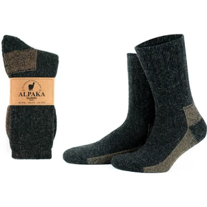 Alpaka Yünlü Tam Havlulu Kalın Termal Çorap 6005-6006
