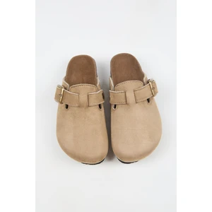 No Miento Nomiento Cancun Kadın Vegan Deri Tokalı Vizon Sabo Terlik