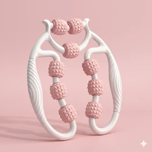 Kas Gevşetici Masaj Aleti Lenf Selülit 9 Tekerlekli Esnek Ayarlanabilir Bacak Kol Boyun