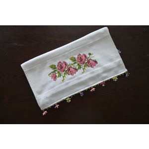 🌸 El Işlemeli Desenli Pamuklu Havlu