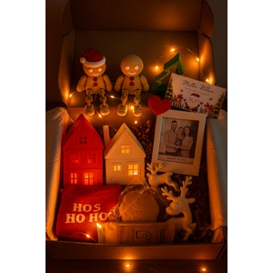 Root Made 14 Parça Yılbaşı Hediye Kutusu Noel Temalı Dekoratif Set Yılbaşı Süsleri Yeni Yıl Hediyesi