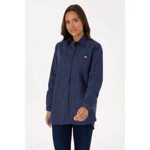 U.s. Polo Assn. Kadın Indigo Gömlek Desenli 50316387-VR028