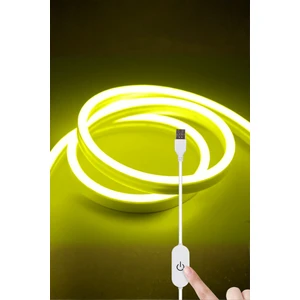 Ema Dükkan 5V USB Neon LED Şerit 5 Metre Limon Sarısı | Silikonlu Su Geçirmez Esnek Aydınlatma