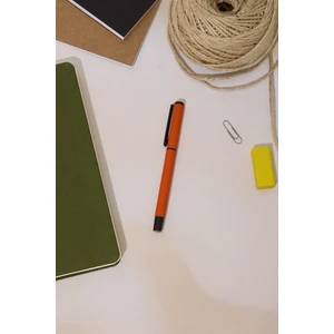 Kişiye Özel Turuncu Kapaklı Mavi Mürekkepli Düz Roller Tükenmez Kalem