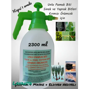İlkadım Botanik (2300 ml) Çiçekler için Genel Haşere İlacı (Unlu Pamuk Biti, Sinek Ve Yaprak Biti, Kırmızı Örümcek) 2 Adet Lavanta Fidesi Hediye