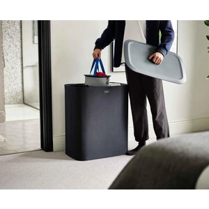 Joseph Joseph Tota 90 L Trio 3 Bölmeli Çamaşır Ayırma Sepeti Siyah