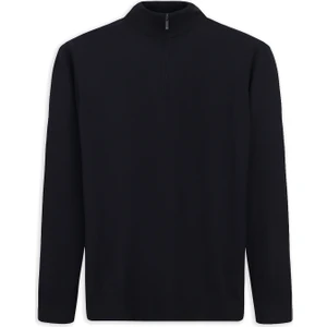 Regular Fit Bato Yaka Fermuarlı Trıko Kazak