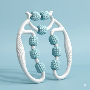 Kas Gevşetici Masaj Aleti Lenf Selülit 9 Tekerlekli Esnek Ayarlanabilir Bacak Kol Boyun