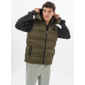 Erkek Soft-Touch Yelek – Mat Doku , Çıkarılabilir Kapüşon