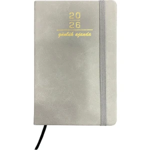 2026 Termo Deri Lastikli Günlük Cep Ajandası 9*14