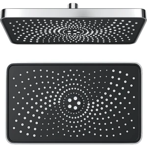 | Valtemo Reflex Krom Siyah Dikdörtgen Yağmurlama Tepe Duş Başlığı