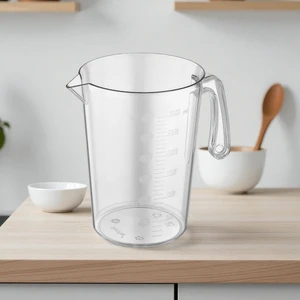 Şeffaf Ölçü Kabı – Ergonomik Saplı, Kırılmaz, Gıda ile Temasa Uygun, Dayanıklı Plastik Ölçek Kabı (0.5 Lt / 1 Lt / 2 Lt / 3 Lt / 5 Lt)