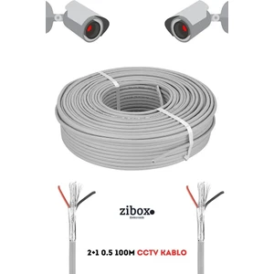 Cctv Kablo Güvenlik Kamera Kablosu 2+1 0.50MM 100M Metre