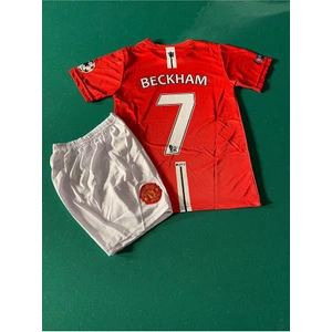 Legent Lady Beckham 2008 Kırmızı Manchester United 7 Futbol Çocuk Forması 2'li Set