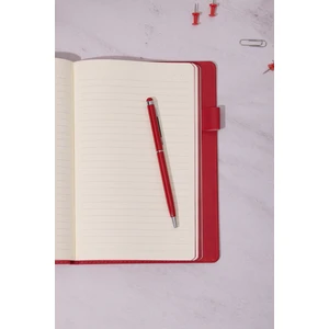 Kişiye Özel Kırmızı Tourch Pen Mavi Mürekkepli Düz Tükenmez Kalem