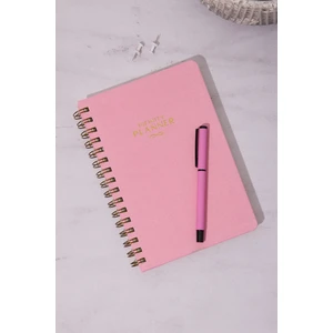 Kişiye Özel Pembe Kapaklı Mavi Mürekkepli Düz Roller Tükenmez Kalem