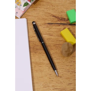 Kişiye Özel Siyah Tourch Pen Mavi Mürekkepli Düz Tükenmez Kalem