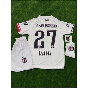 Legent Lady Beşiktâş' 2026 #rafa Silva# Yeni Sezon Deplasman Beyaz Çocuk Forması 4'lü Set