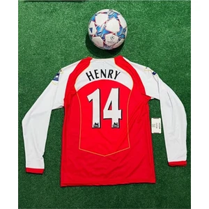 Legent Lady Thierry Henry 2004-05 Nostalji Sezon Arsenal Uzun Kollu Iç Saha Retro Forması