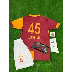 Legent Lady 5-Yıldızlı 2026 Galatâsarây./ O.'s'i'm'h'e'n / Iç Saha Parçalı Çocuk Forması Şampiyonlar Ligi Patch