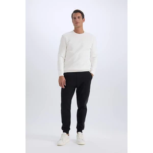 Regular Fit Beli Bağcıklı Lastikli Paça Cepli Basic Düz Kalın Jogger Eşofman Altı A6470AX24AU