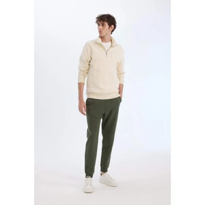 Regular Fit Beli Bağcıklı Lastikli Paça Cepli Basic Düz Kalın Jogger Eşofman Altı