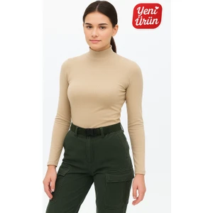 Balıkçı Yaka Uzun Kol Fitilli Bluz