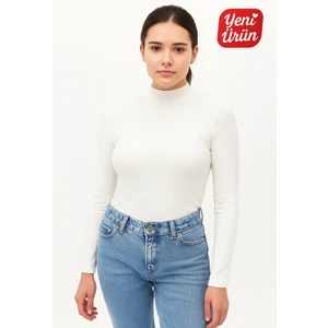 Balıkçı Yaka Uzun Kol Fitilli Bluz