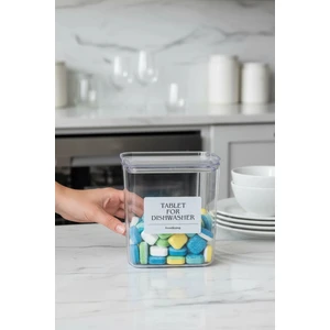 Zeze Desing Bulaşık Makinası Tablet Deterjanlık Mika Vakum Kapak 2600ml