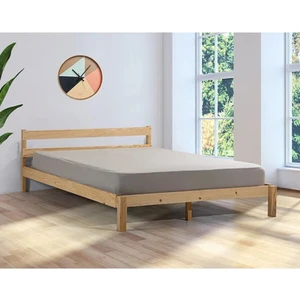 Masif Ahşap Karyola Tek Kişilik 150X200 cm Doğal Ahşap Natural