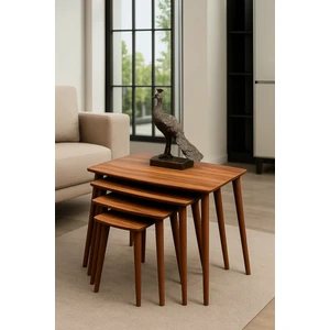 Istanbul 4'lü Zigon Sehpa %100 Mdf Ahşap