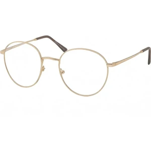 Round Model Metal Çerçeve Mavi Işık Korumalı Gözlük Gold