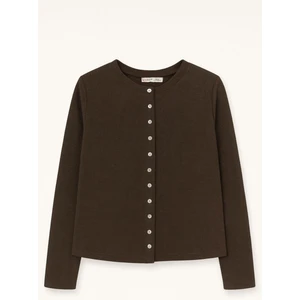 4771 Kadın Örme Basic Selanik Hırka Kahve