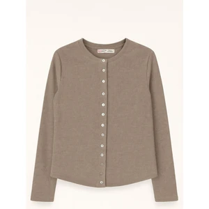 4771 Kadın Örme Basic Selanik Hırka Vizon